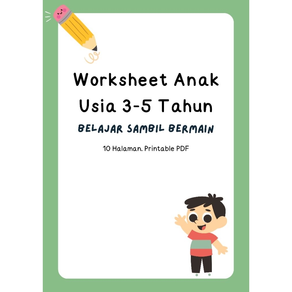 Worksheet Anak Usia 3–5 Tahun | Belajar Sambil Bermain | PDF