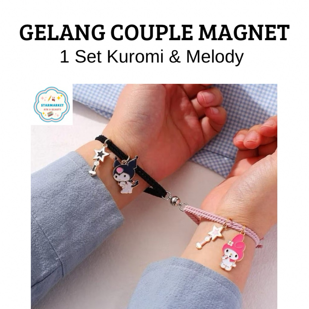 SM - 1 Set Gelang Bestie Couple Magnet Sahabat Kekasih Pasangan Kuromi Melody