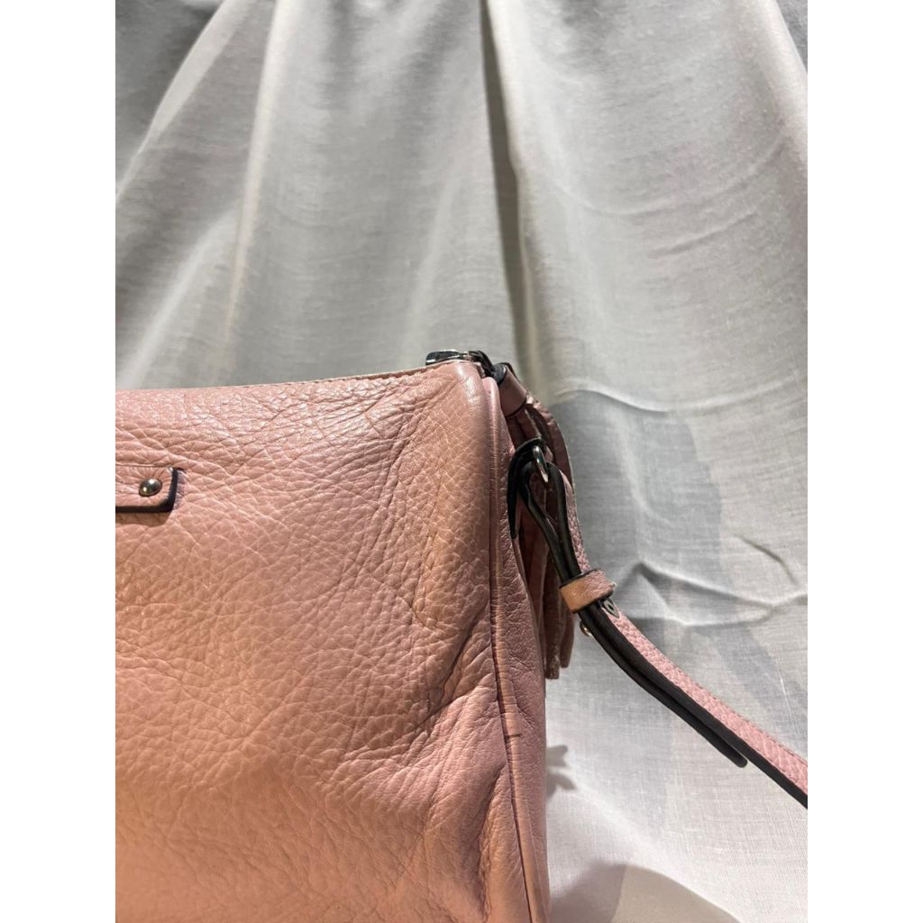 Tas Preloved Alphard pink kulit asli