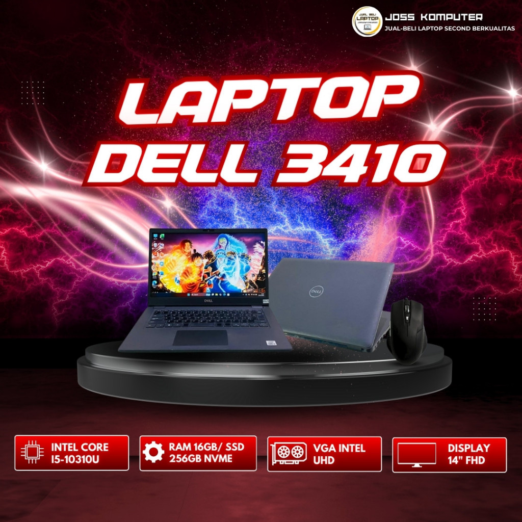 Dijual Laptop DELL LATITUDE 3410 - RAM 16GB/ SSD 256GB NVMe - Intel Core i5 Termurah