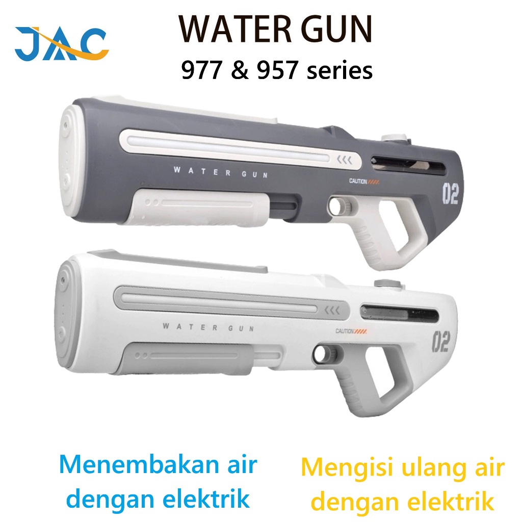 Mainan Anak Tembakan Air Elektrik Otomatis Water Gun Kode 977 dan 957 - Water Gun Elektrik -