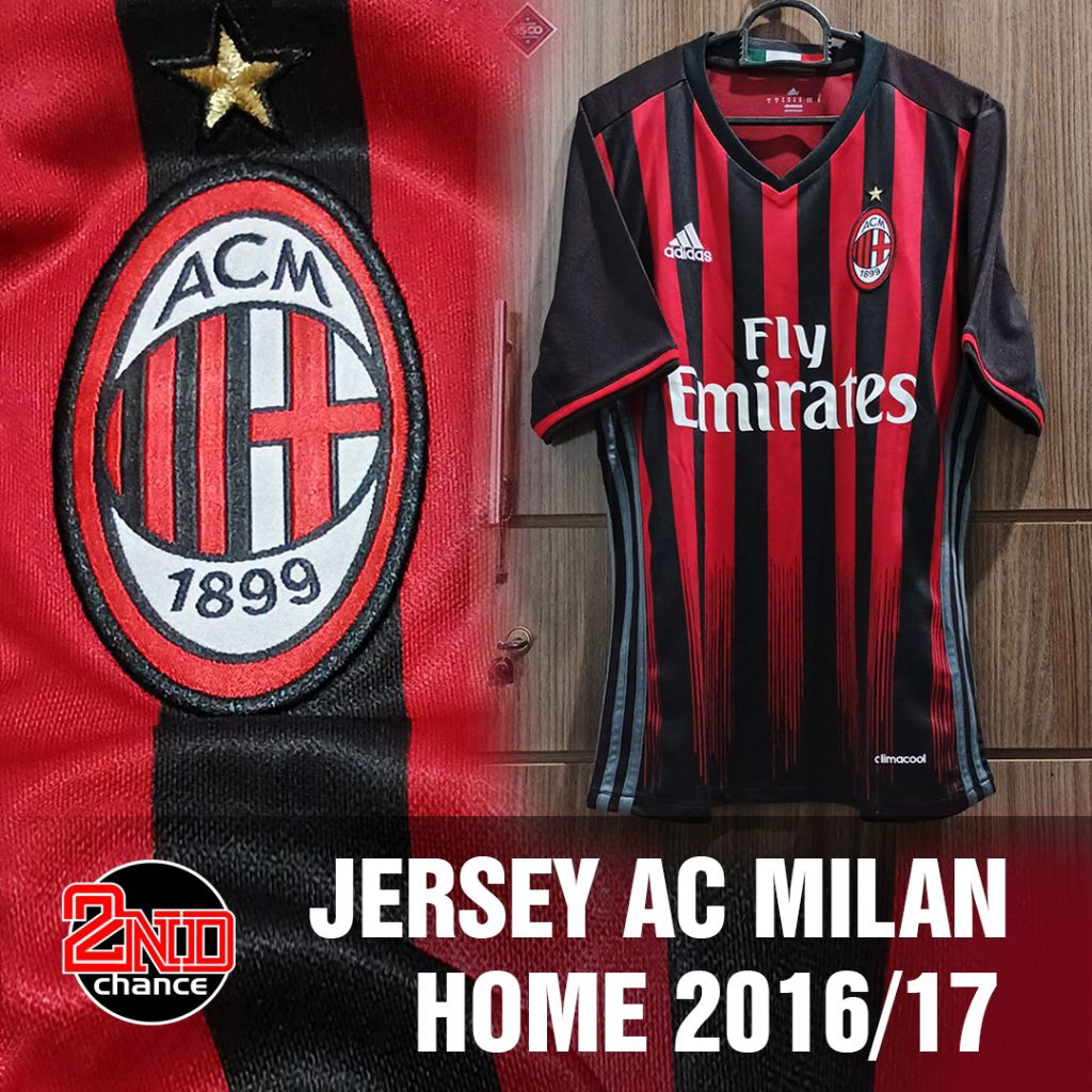 JERSEY AC MILAN  2016/17 GRADE ORI MURAH