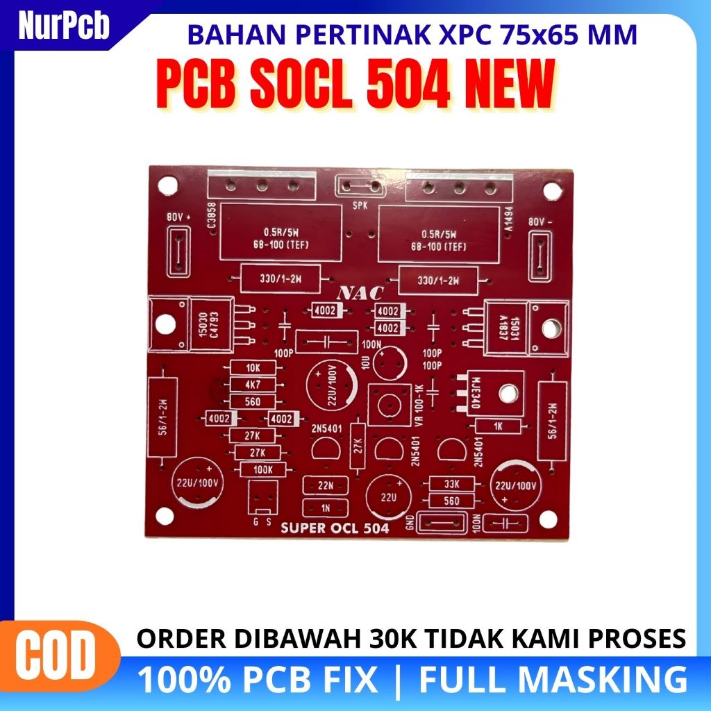 NUR PCB - PCB Power Amplifier SOCL 504 New