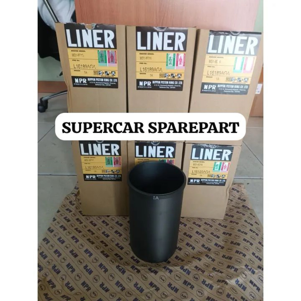 LINER BORING MITSUBISHI FUSO GANJO 6D16 NPR JAPAN ASLI 1 SET 6 PC