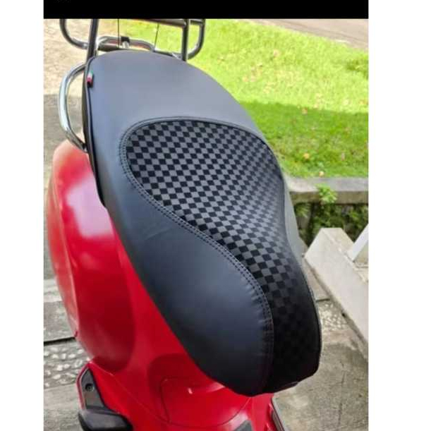Kulit Jok Vespa Sprint Primavera Custom Carbon 3D Staples Tukang Jok