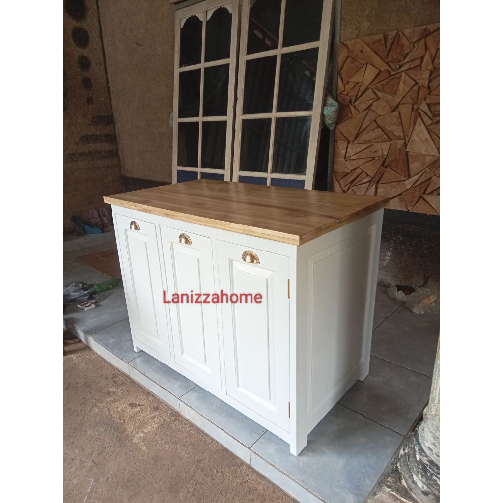 MEJA DAPUR MINIMALIS KAYU JATI