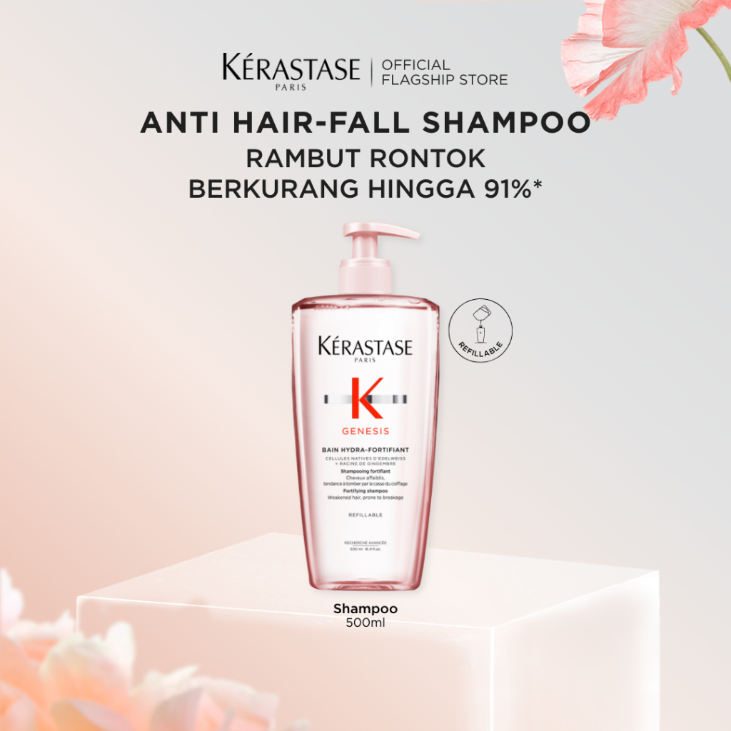 Kerastase Bain Hydra Genesis 500ml Anti Hair Fall Shampoo (Normal Hair) - Shampoo untuk Rambut Ronto