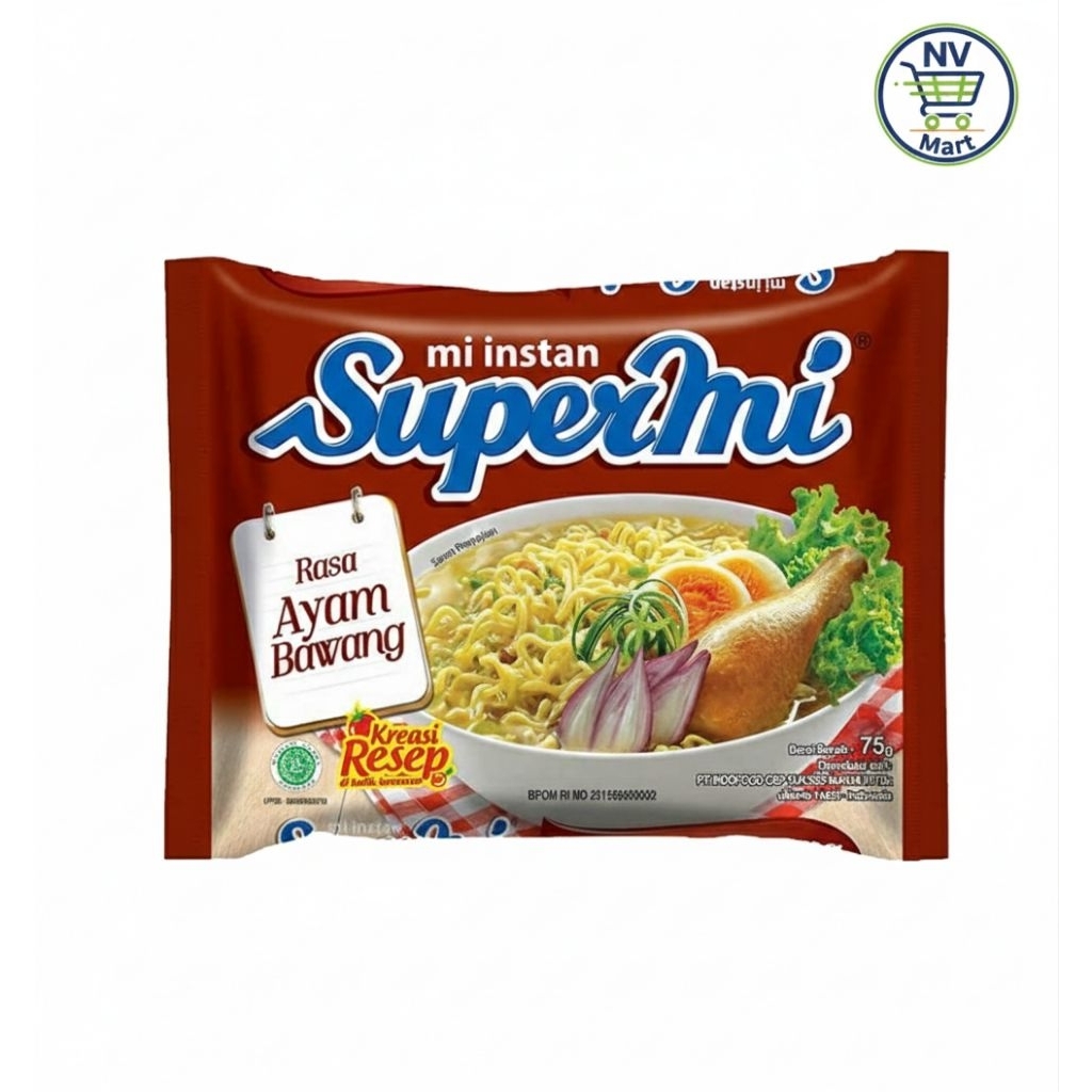 ​Supermi Mi Instan Rasa Ayam Bawang (75g)