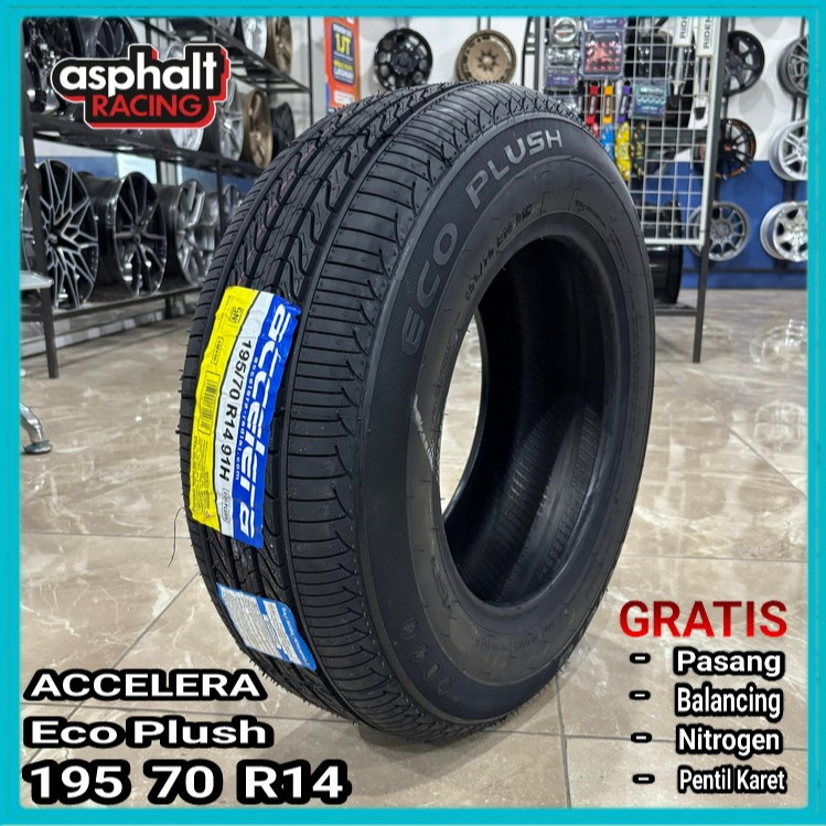 Ban Mobil Tubles Ring 14 Ukuran 195/70 R14 Merek Accelera Eco Plush II Ban Mobil 195 70 R14