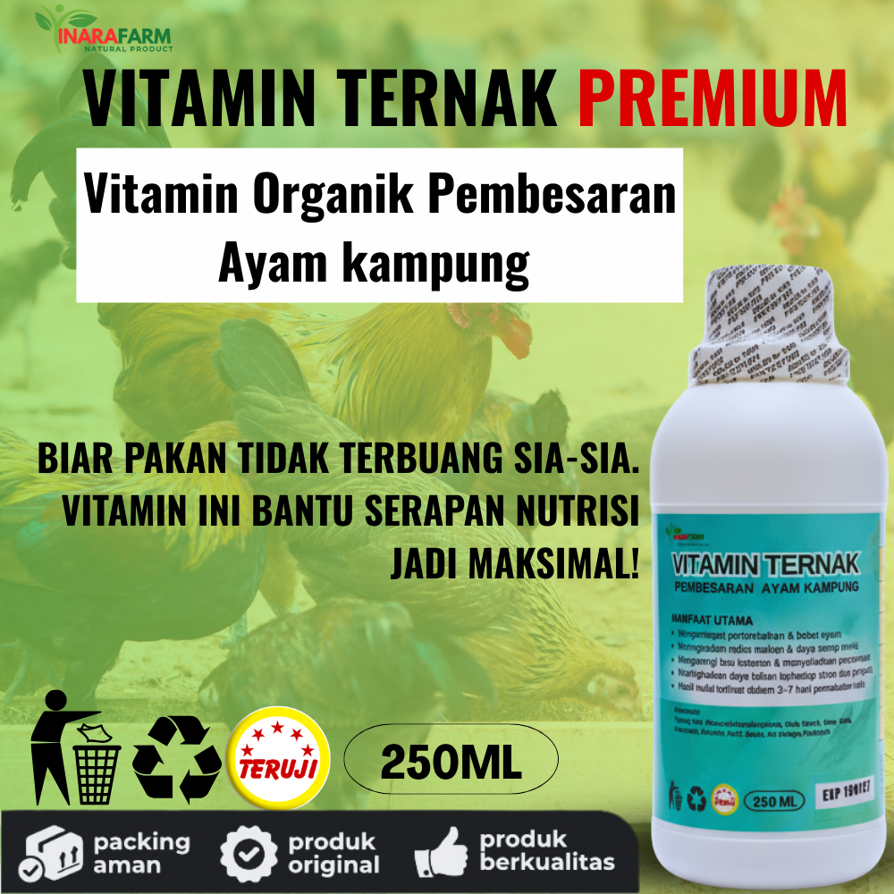 Obat Vitamin Ayam Kampung 250 ML untuk Anak Ayam & Indukan/Vitamin ayam cepat gemuk/Jamu untuk ayam