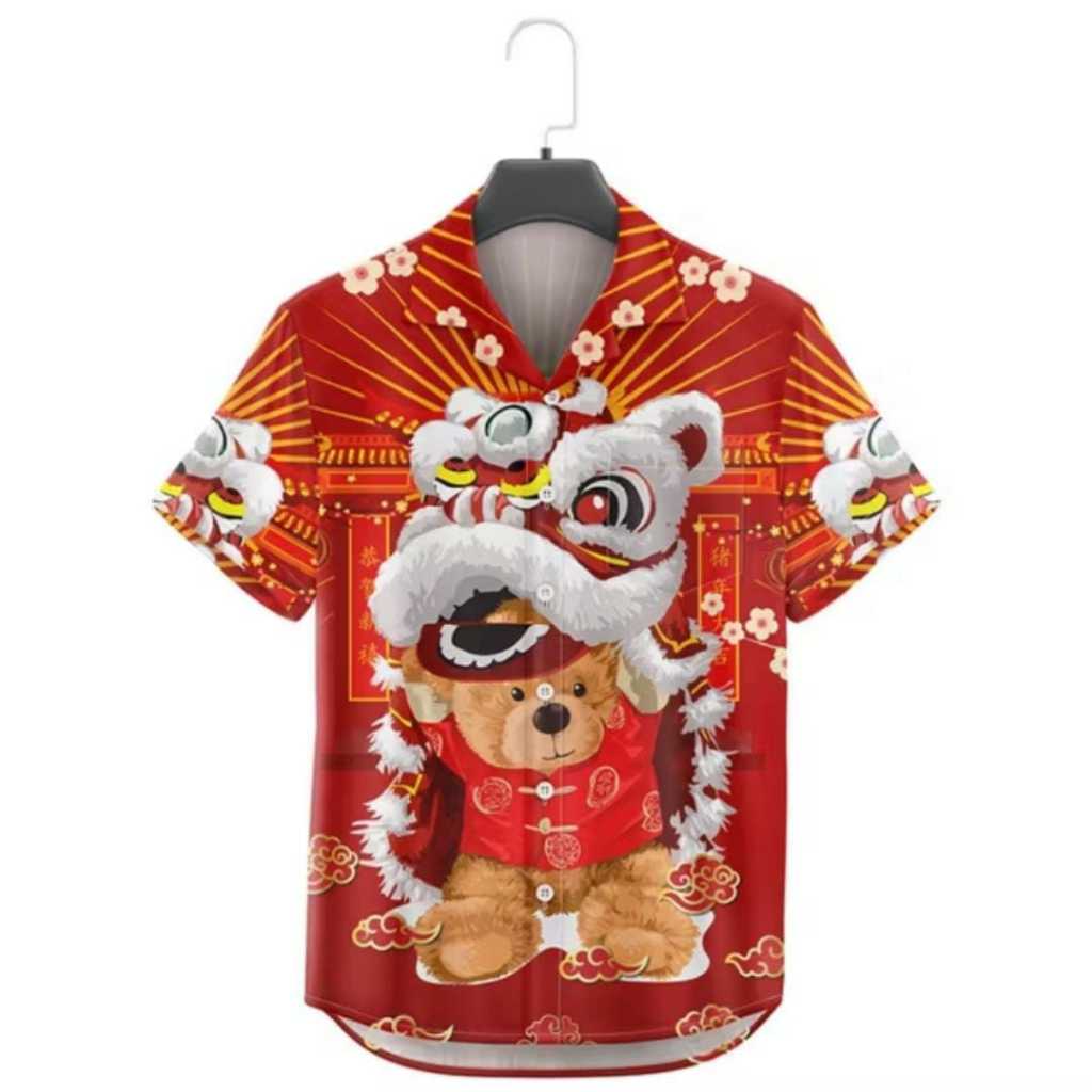 ATASAN KEMEJA IMLEK BARONGSAI ANAK ANAK DEWASA UNISEX PRIA WANITA LAKI LAKI PEREMPUAN SERAGAM COUPLE