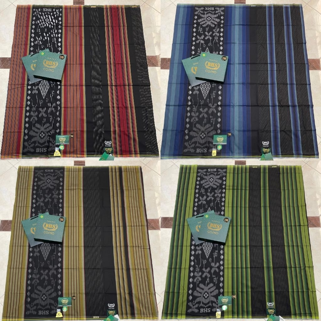 Sarung BHS Cosmo Mesres Mix Original - Putih, Hitam, Hijau, Marun, DLL
