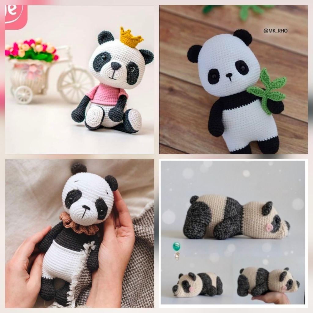 pola pdf amigurumi panda