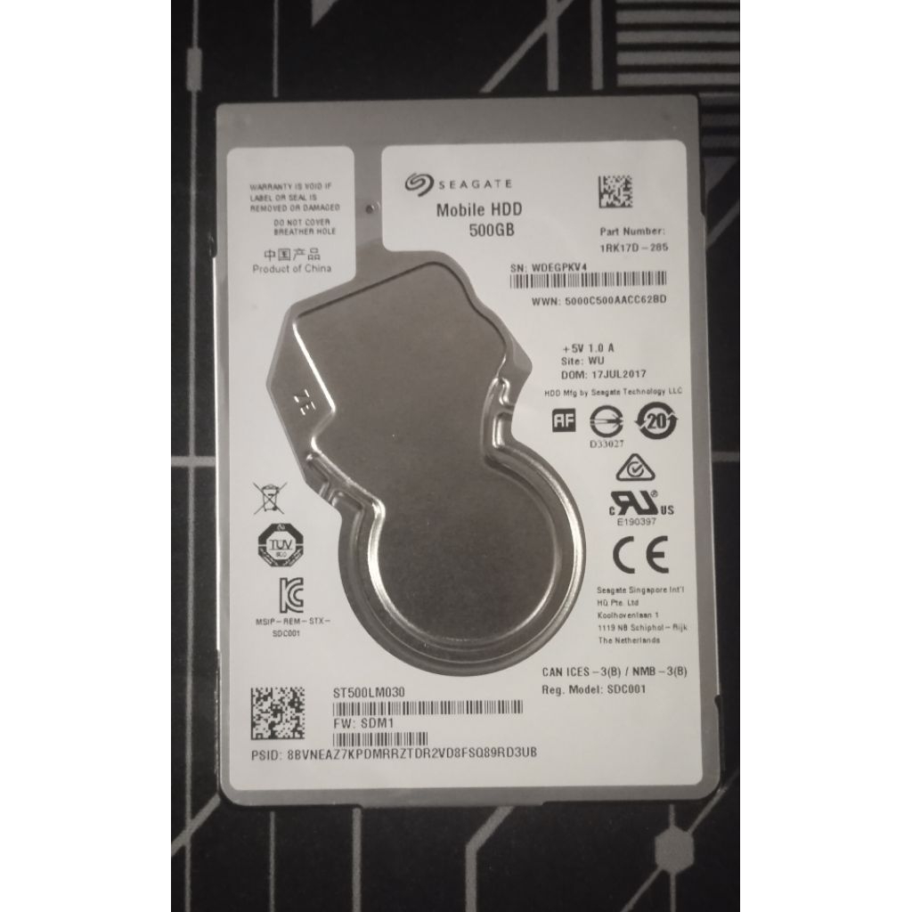 HDD Hardisk Laptop SEAGATE 500GB