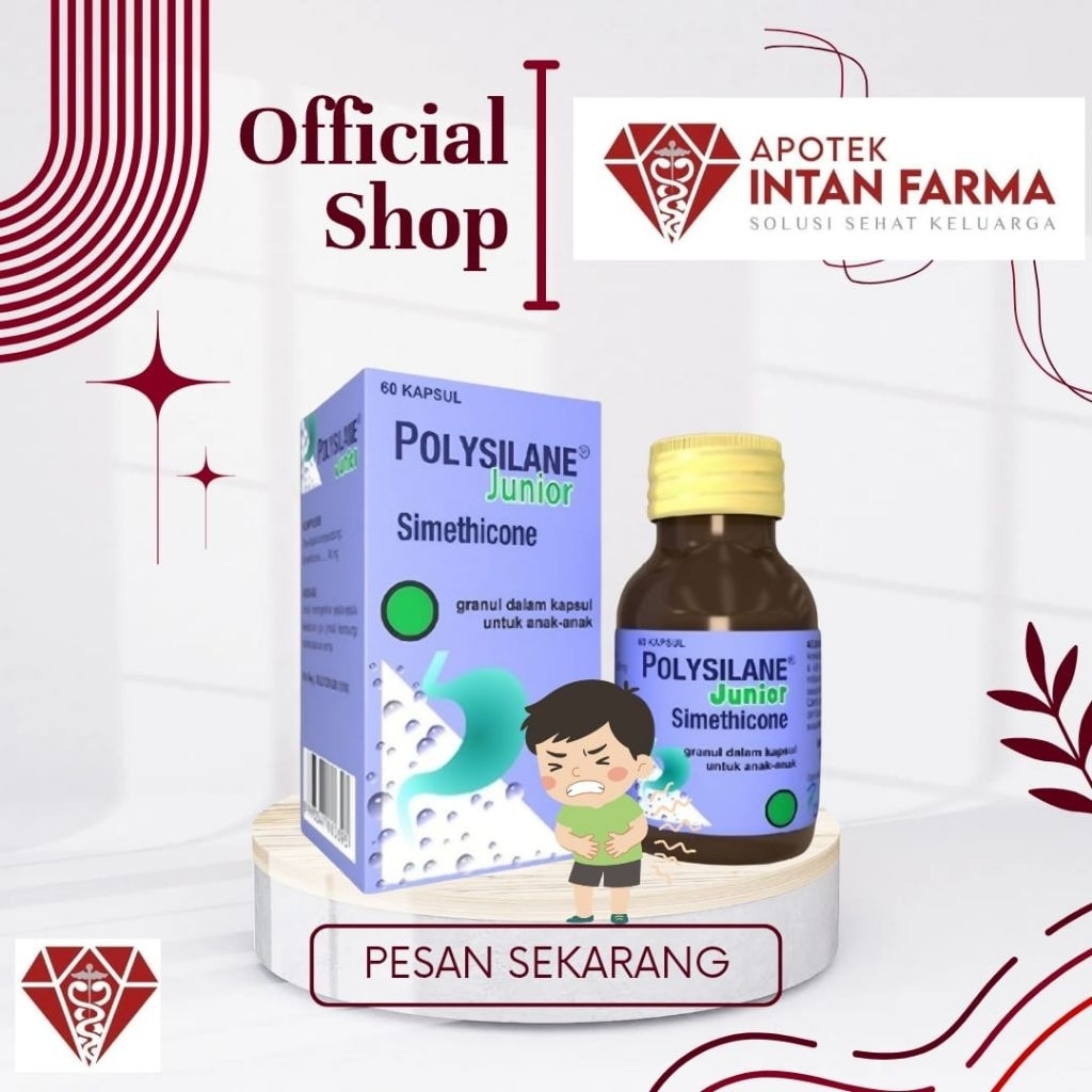 Polysilane Junior mengatasi perut kembung pada anak