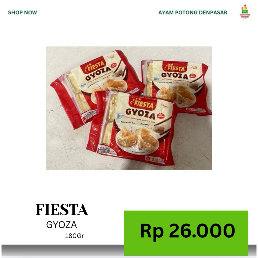 FIESTA GYOZA, GYOZA DAGING AYAM & UDANG OLAHAN