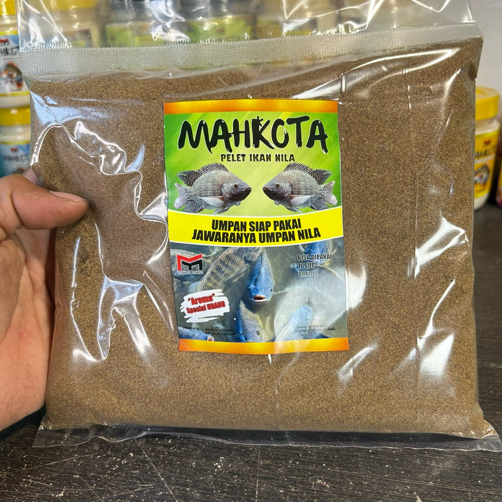 Pelet Mahkota UDANG 500 gram Pelet Nila Mujair Kolam Liar Udang Umpan Mancing Murah