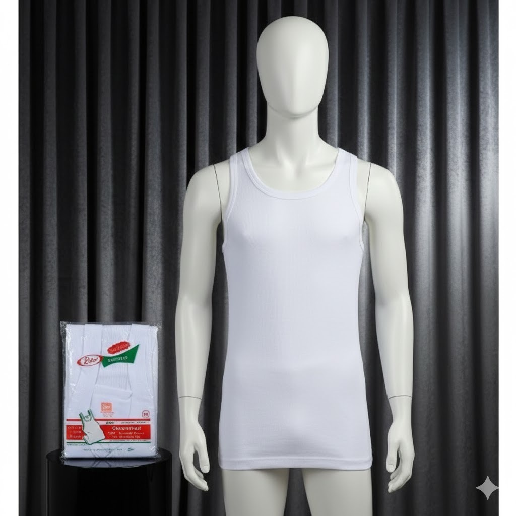 Singlet Pria Rider R123B/R 123 B Sporty (1 Pcs) - Kaos Dalam Anti Melar | Singlet Rider R123B Sport 