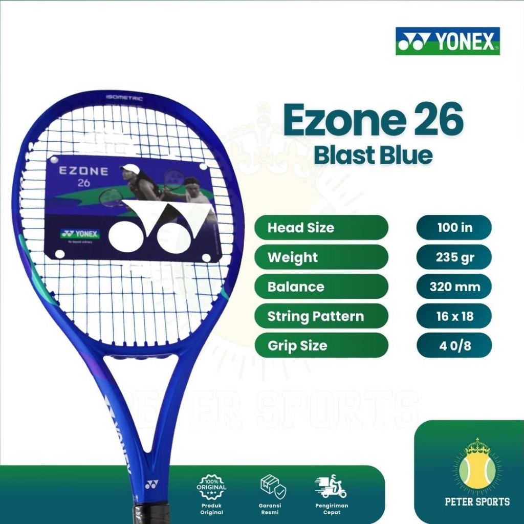 Yonex Ezone 26 Blast Blue - Raket Tenis Yonex Junior Original