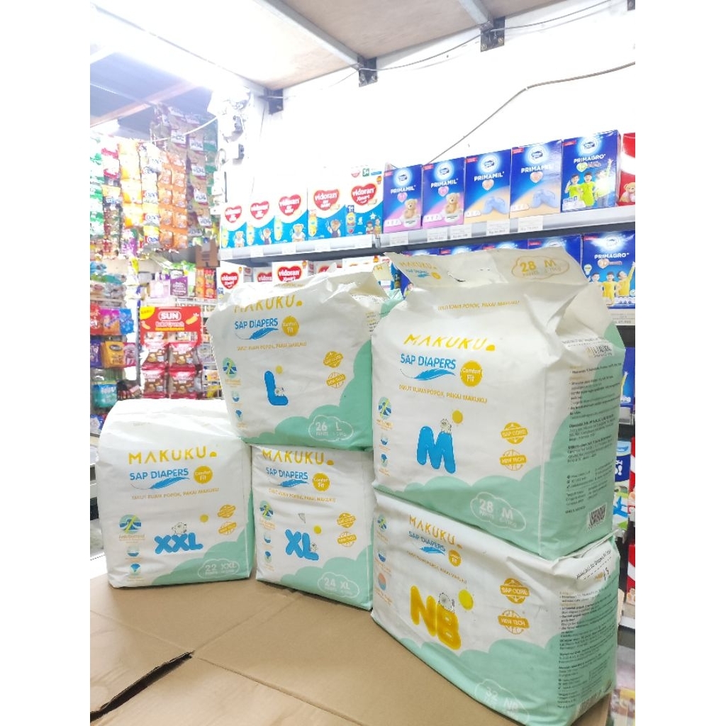 POPOK ANAK SEKALI PAKAI MAKUKU COMFORT FIT | MAKUKU COMFORT FIT NB 32 | MAKUKU COMFORT FIT M 28 | MA