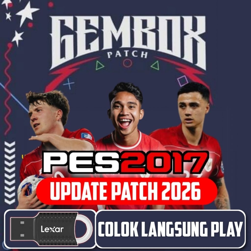 FLASHDISK LEXAR ISI GAME PES 2017 UPDATE TERBARU PATCH 2026 GAME PC