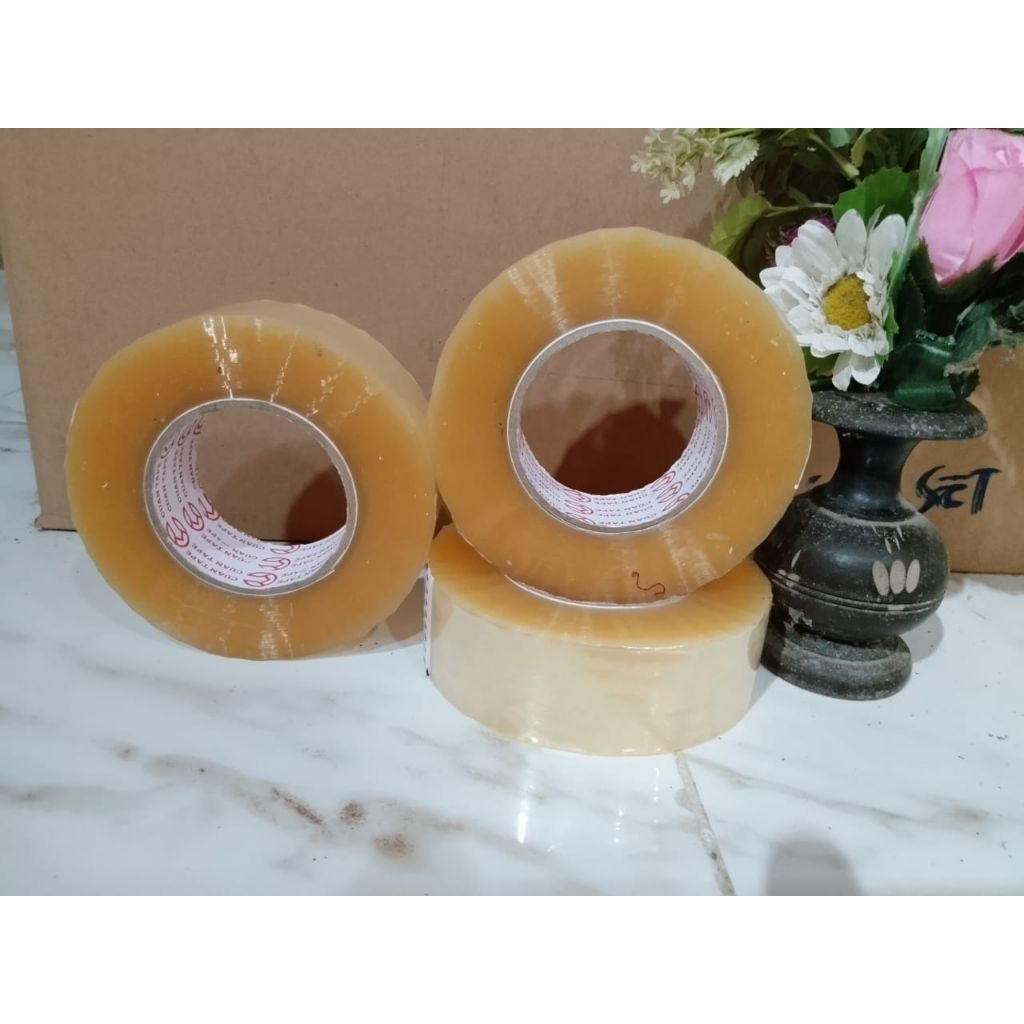 Lakban Jumbo 500 yard ekonomis | Lakban bening 500 yard murah