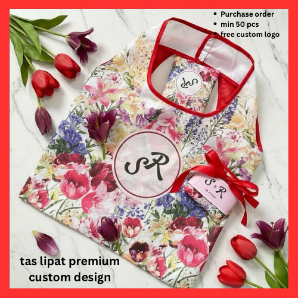 Tas Lipat Parasut Souvenir Custom – Goodie Bag Lipat Premium Bahan Tebal (Free Design)