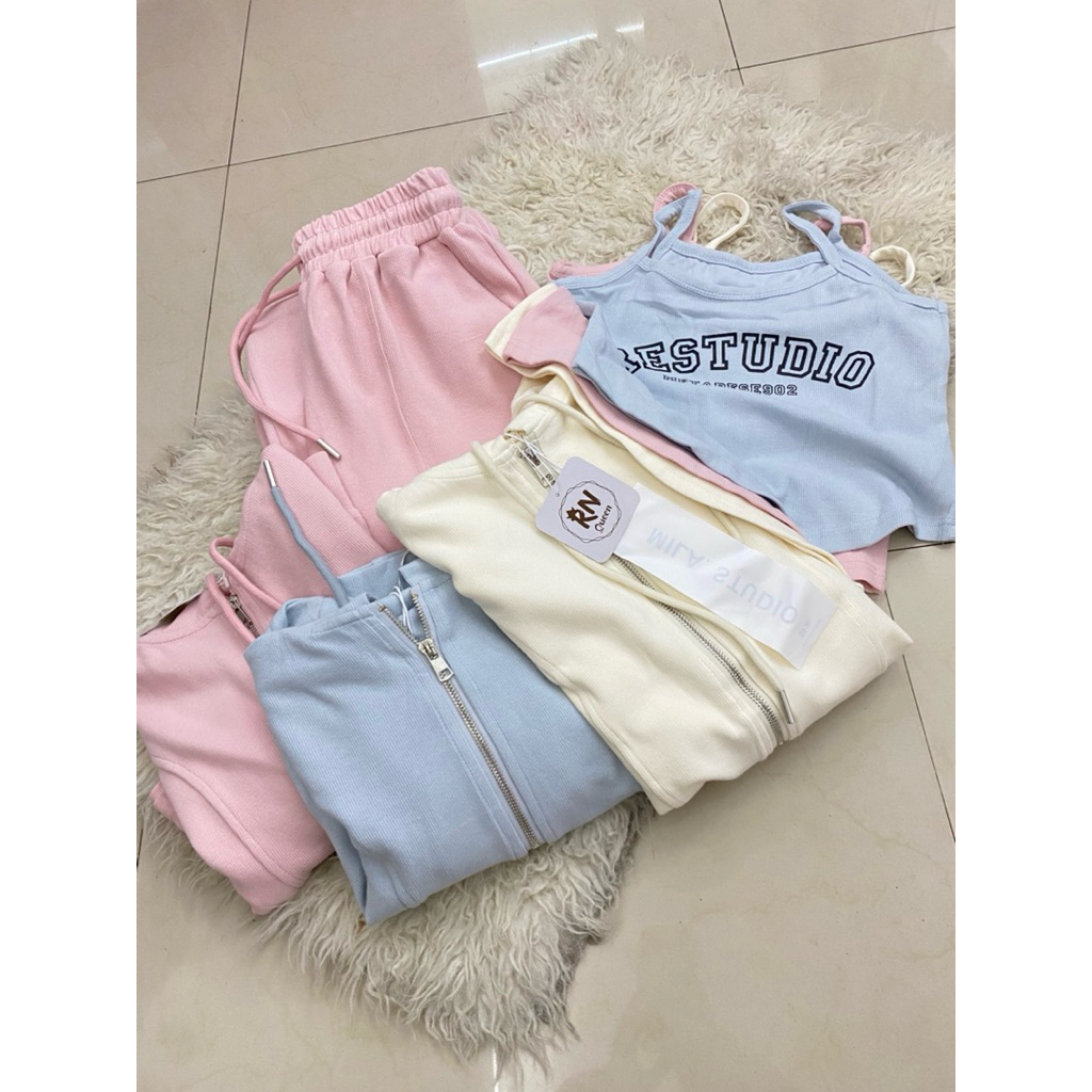 One Set 3in1 Setelan Celana Wanita