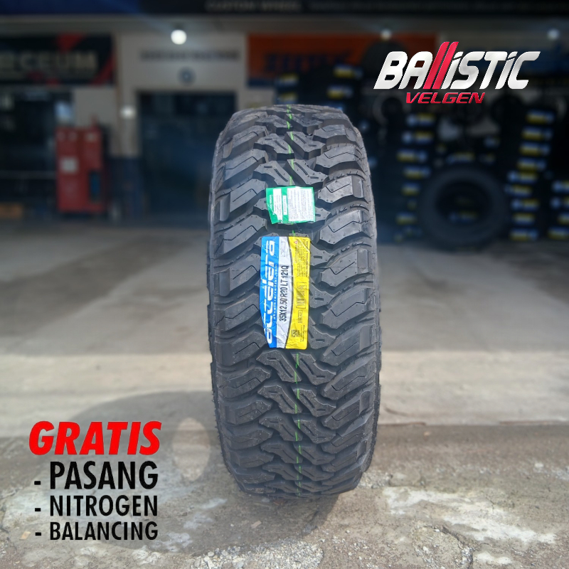 Ban Mobil MT 35 12,5 Ring 20 Merk Accelera M/T-01 Ban Mobil MT R20 BAN TAHU - BALLISTIC TEGAL