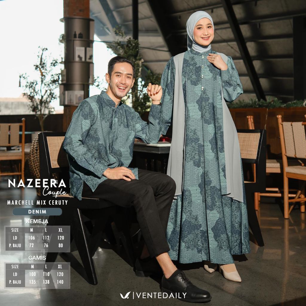NAZEERA COUPLE (KEMEJA + GAMIS) ORIGINAL VENTEDAILY