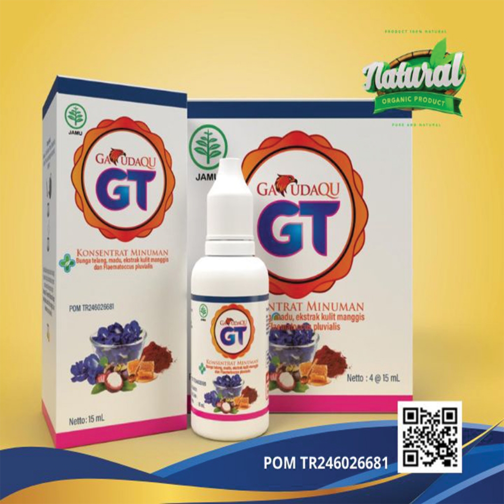 Teh Herbal Tetes Bunga Telang Antioksidan GT GarudaQu Tea 15 ml