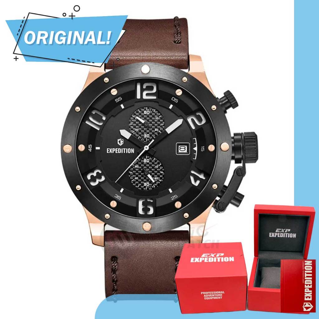Jam Tangan Pria Analog EXPEDITION 6381MC E6381 E 6381 MC 6381 MCLBRBA1 Original Garansi Resmi