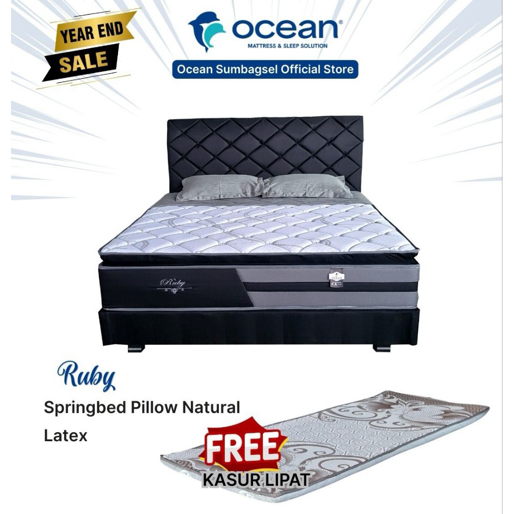 (Khusus Palembang) PROMO AKHIR TAHUN Springbed Latex merk ocean Ruby bonus 1 kasur lipat/kasur latex