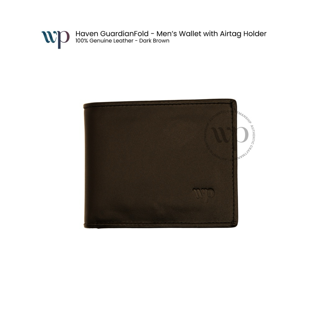 WP - HAVEN GUARDIAN FOLD MEN'S WALLET with Airtag Holder | Dompet Lipat Pria Kulit Asli dengan Airta