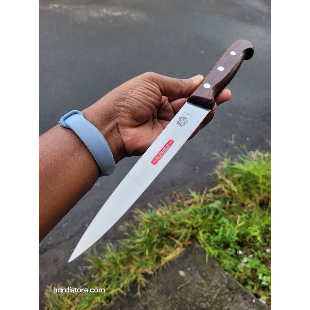 Pisau Fillet 18 cm Victorinox Flexible Blade Filleting Knife 5.3700.18 Rosewood Handle Original Swis
