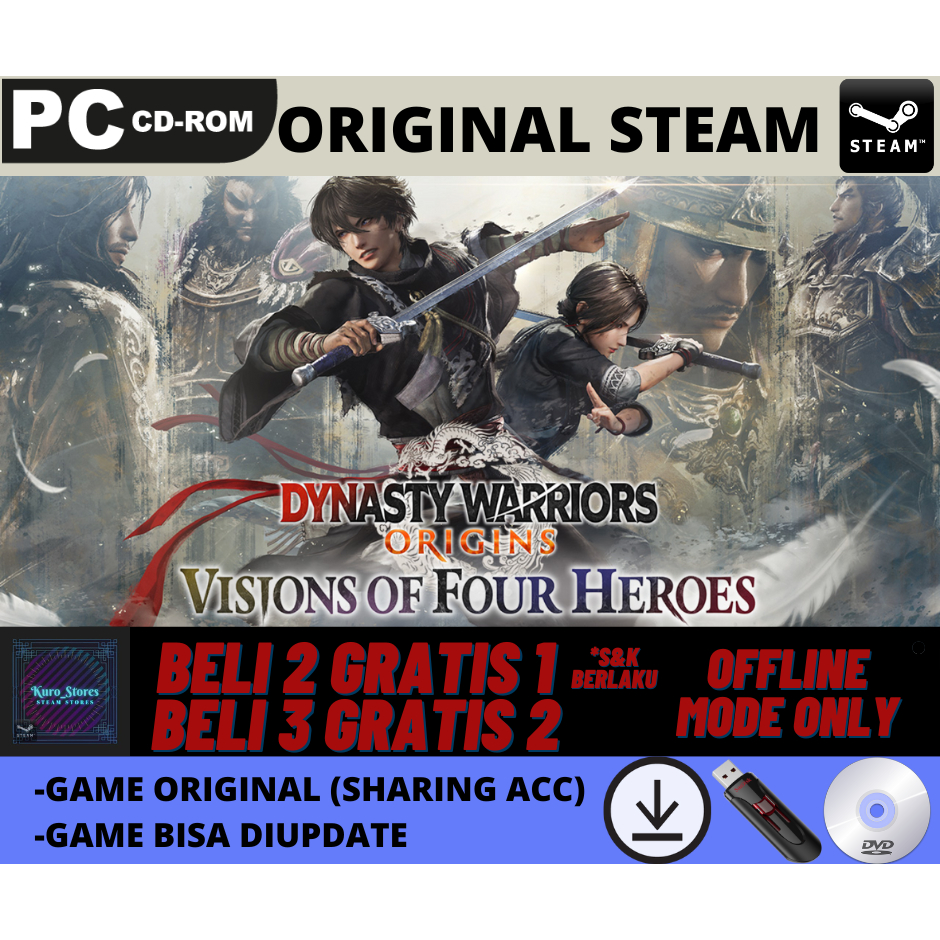 DYNASTY WARRIORS ORIGINS Visions of Four Heroes PC Game Sharing Original