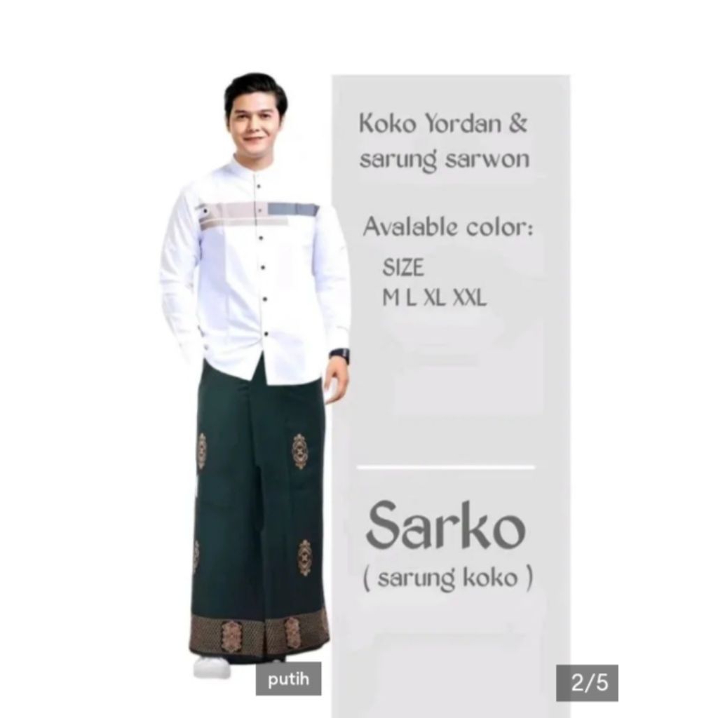 SET SARUNG DAN BAJU KOKO DEWASA FALCON