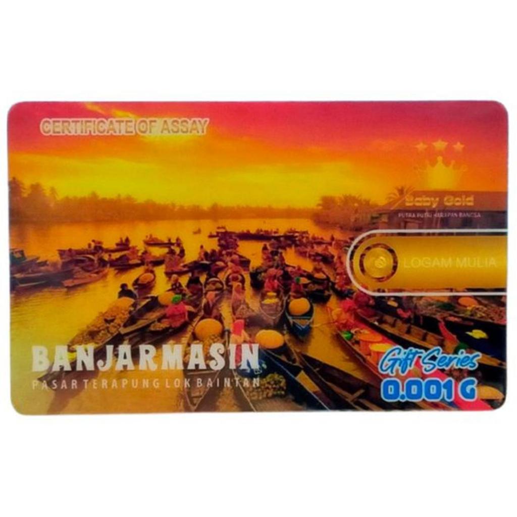 Logam Mulia Emas 0,001 Gram Baby Gold Banjarmasin Pasar Terapung Lok Baintan