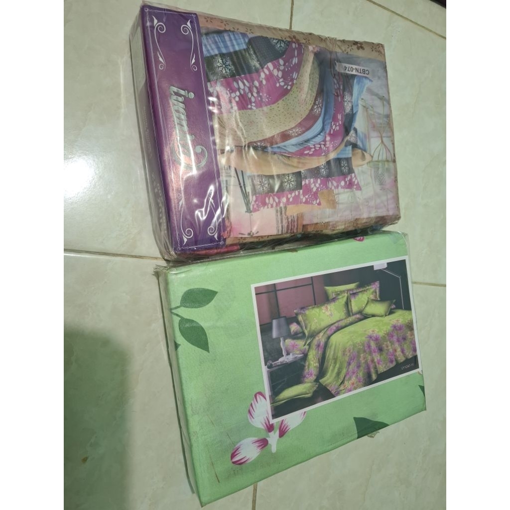 SPREI IVANKA FUSCHIA - SPREI BUNGA HIJAU KADO NIKAH SPESIAL UNTUK BESTI