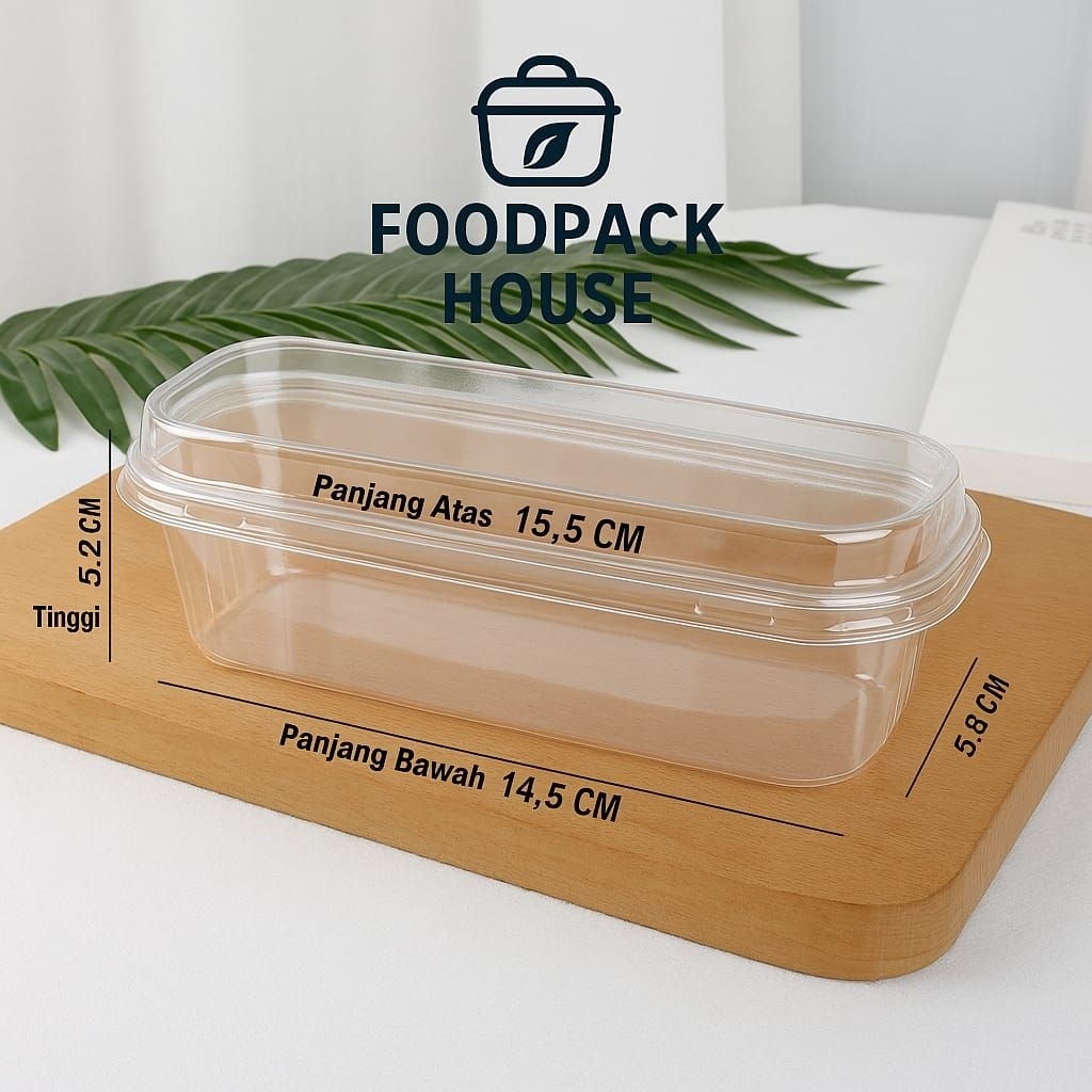 Korean Dessert Box Premium Kotak Box Mika Dessert Box Panjang/ Box Mika Kue Panjang Box Tiramisu