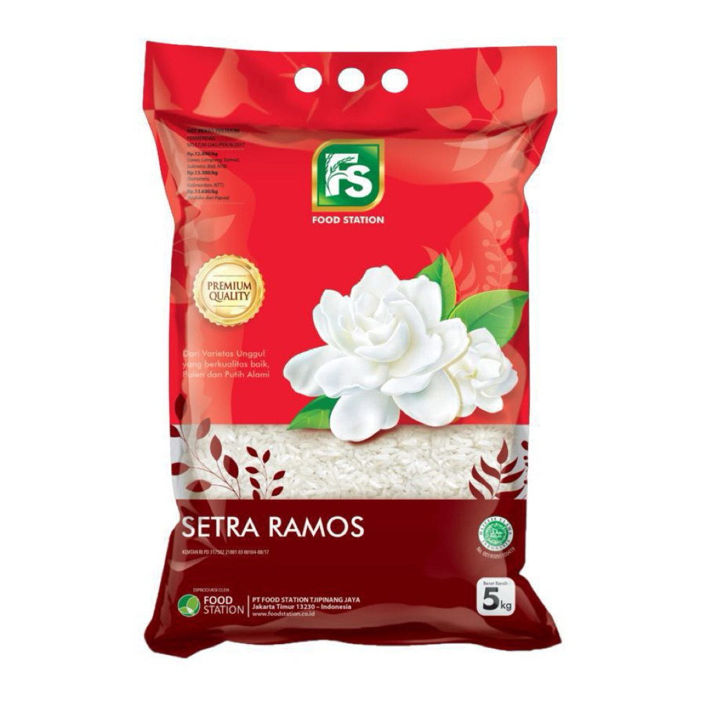 Beras Food Station FS Setra Ramos 5 Kg Beras Pulen Premium