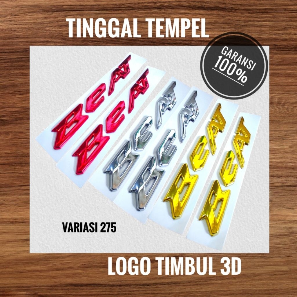 emblem logo tulisan Beat timbul 3d / emblem beat timbul / logo beat timbul / tulisan beat timbul / t