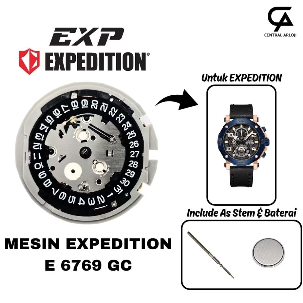 Mesin Jam Tangan Expedition Original E6769 GC