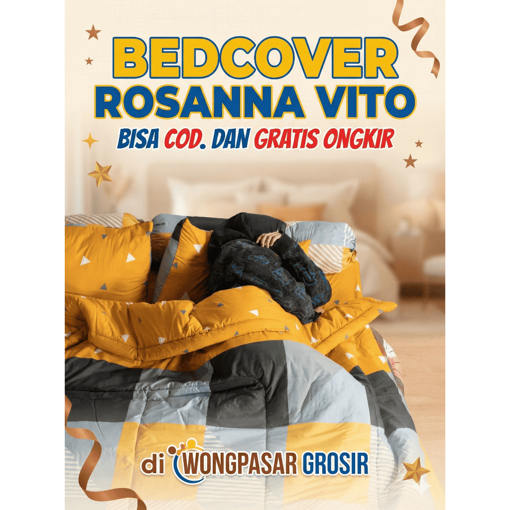 BEDCOVER ROSANNA VITO 180 X 200 SPREI FLAT