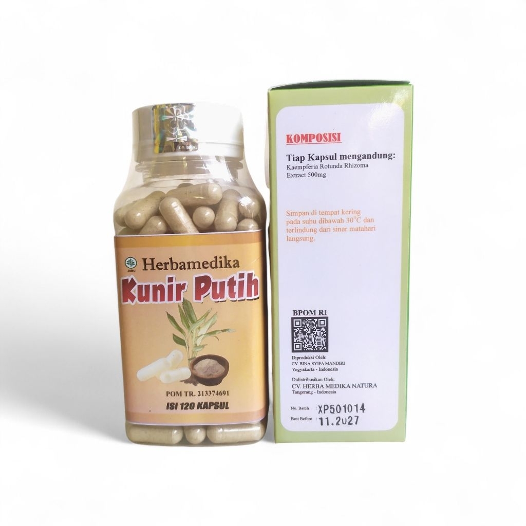 Kapsul Ekstrak Kunir Putih Herbamedika BPOM