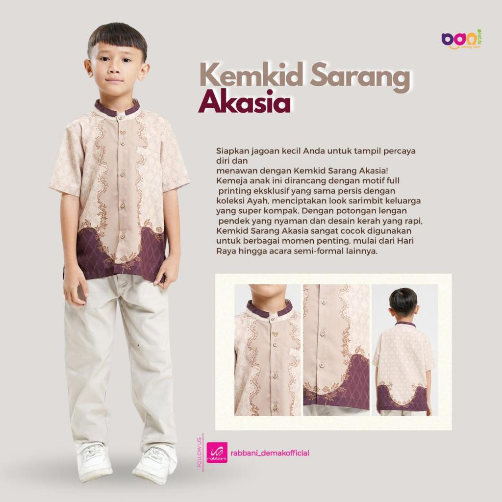 RABBANI - KEMKID SARANG AKASIA - KEMEJA KOKO ANAK ANAK - KEMEJA KOKO ANAK RABBANI - BUSANA LEBARAN 2