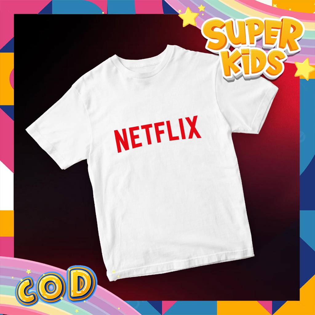 Baju Kaos Anak NETFLIX UNISEX Katun 1-10 Tahun SUPERKIDS