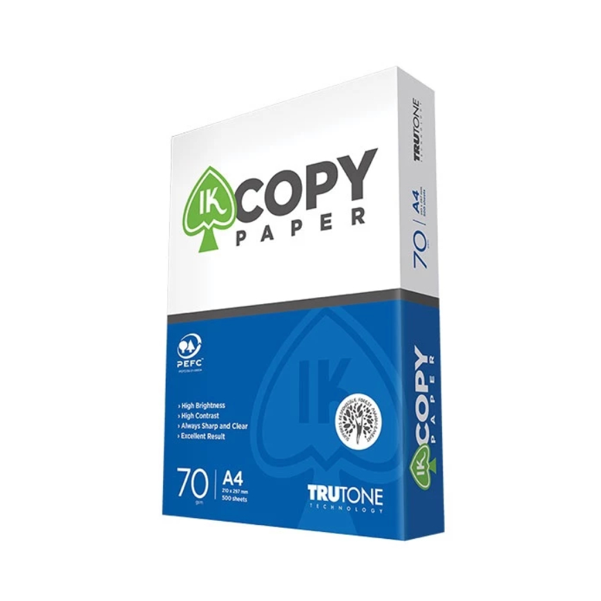 IK COPY PAPER KERTAS HVS A4 70 GSM | 1 RIM/1 BOX