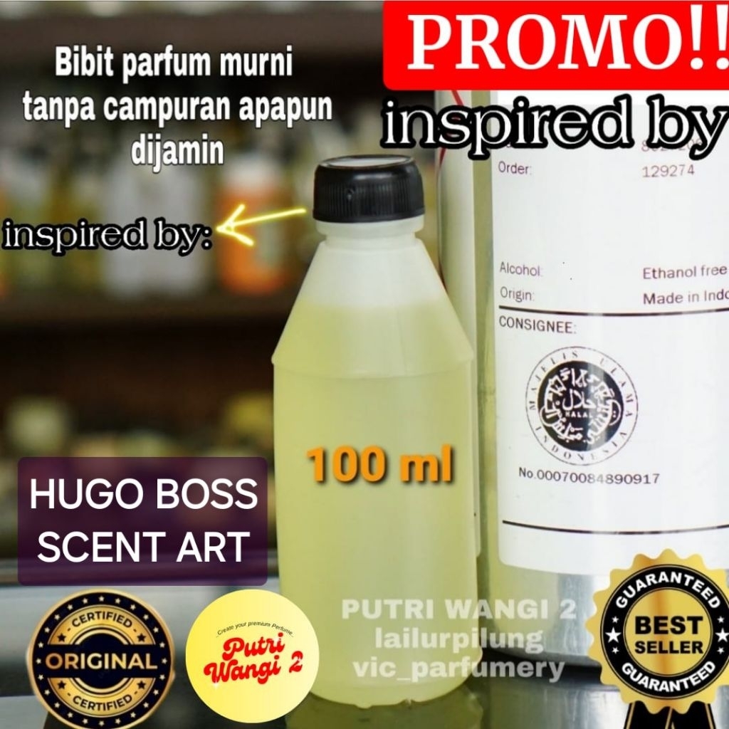 HVGO boss scent by ART 100ML / 10ml/50ml BIBIT PARFUM MURNI original inspired parfume refil 15ml/20m