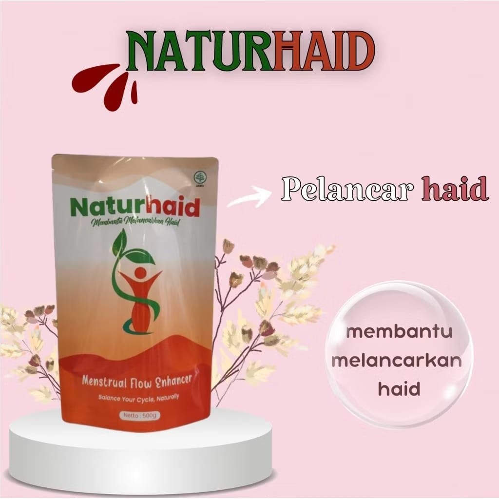 NaturHaid-Vitamin Pelancar Tuntas - Multivitamin untuk Wanita Kendala Telat Menstruasi & PCOS Tuntas